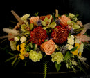 Autumn toned floral centerpiece.