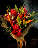 Tropical mix wrapped bouquet